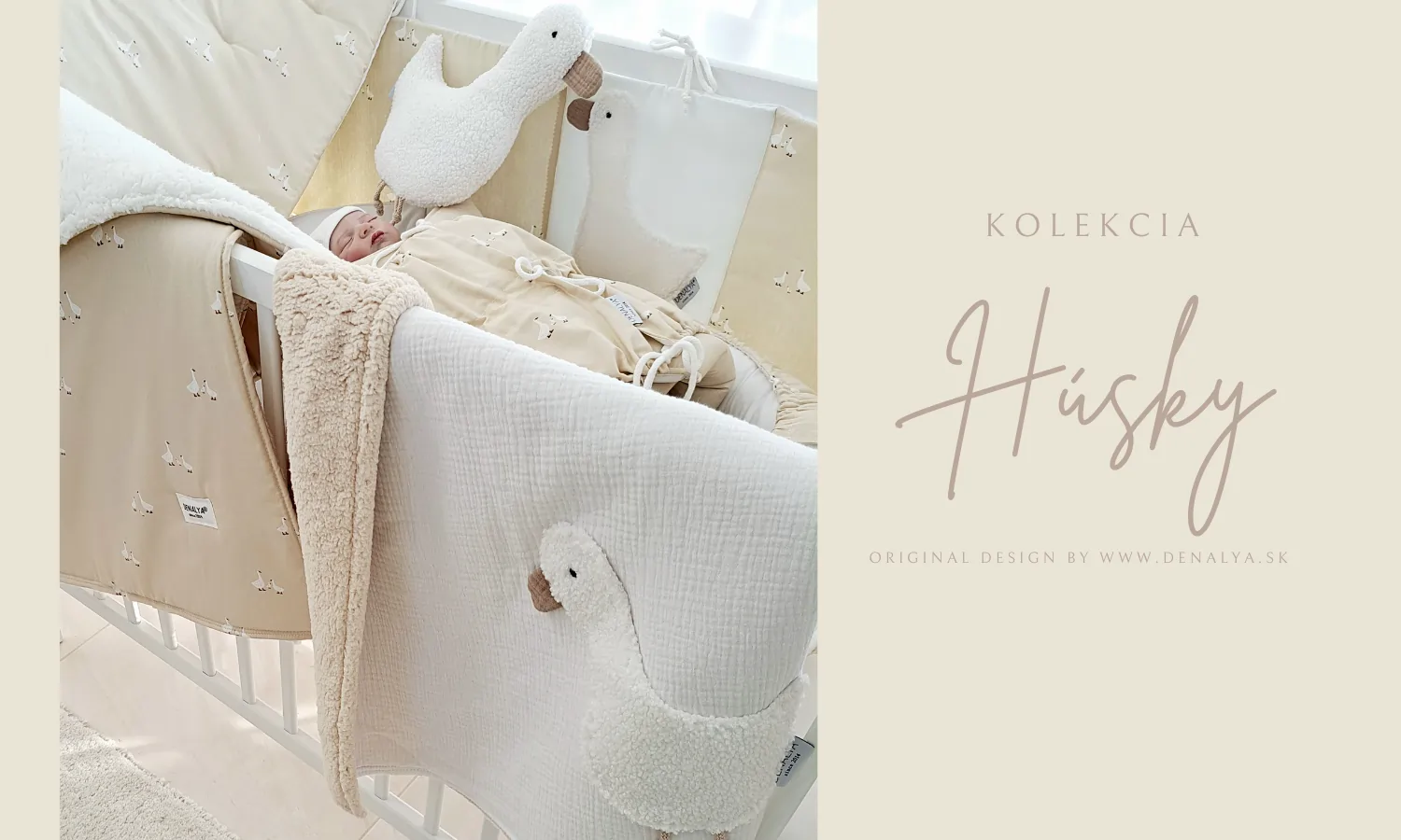 Kolekcia pre bábätká s potlačou kačičiek a húsok